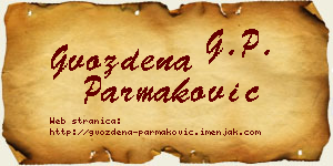 Gvozdena Parmaković vizit kartica